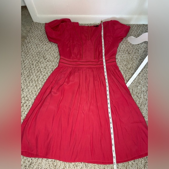 ANN TAYLOR Women V Neck Bell Sleeve Fit and Flare Dress size 2 - Picture 7 of 10